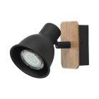 Riko spot 1xGU10 fekete/fa Elmark