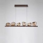 Rock csillár 6XG9 fekete/borostyán üveg Elmark