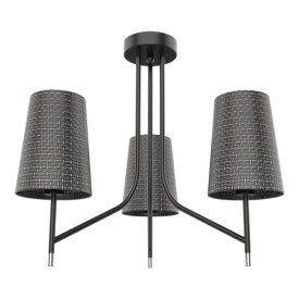 Thera csillár 3XE14 fekete/króm Elmark