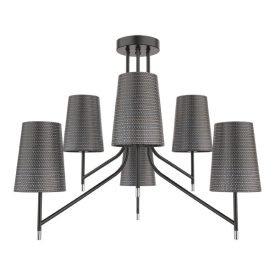 Thera csillár 6XE14 fekete/króm Elmark