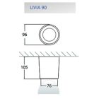 Livia mennyezeti lámpa 6W CCT IP55 szürke Elmark