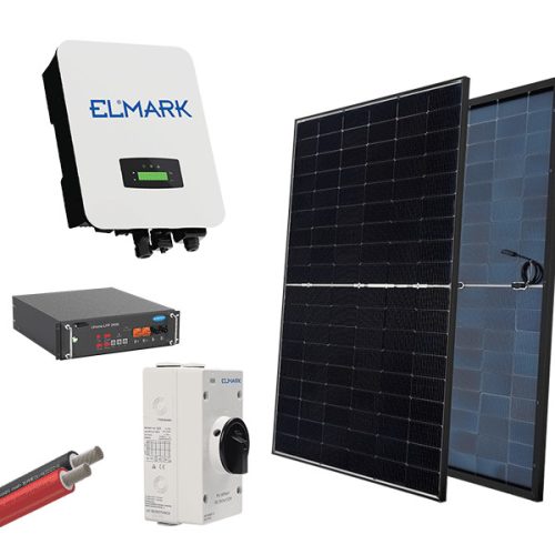  Hybr. napelemes rendszer 1P/3KW 430W panel BATT. Elmark