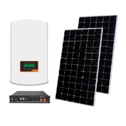    Hibrid napelemes rendszer, készlet 1P/5KW monokristályos akkumulátorral 2.4KW Elmark
