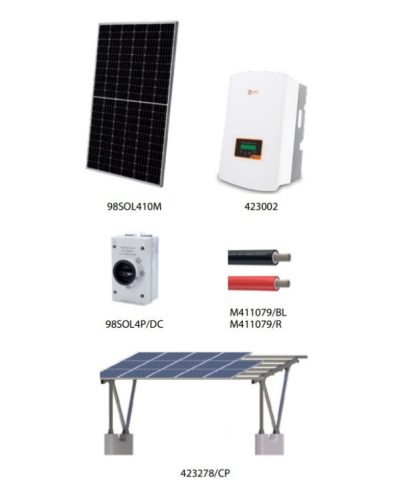 5000W ON-GRID egyfázisú napelemes rendszer szett - garázzsal