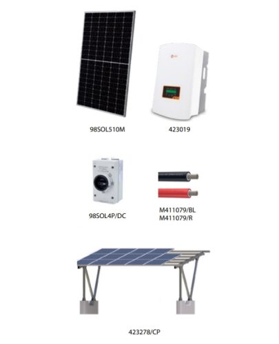 6000W ON-GRID háromfázisú napelemes rendszer szett - garázzsal