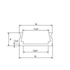"U" alakú alumínium profil matt fedéllel Elmark