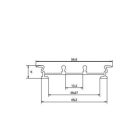 Süllyeszthető alumínium profil max.3X10 mm széles LED szalaghoz 1méter Elmark