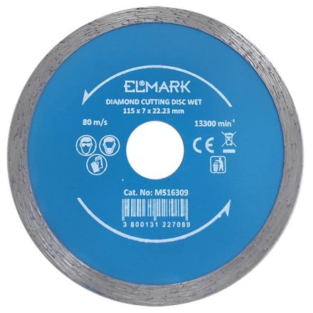 Gyémánt vágókorong tégla, kő és beton 115x22.2mm Elmark