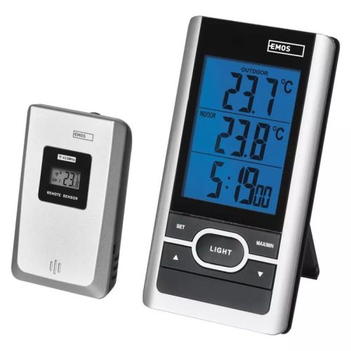 Digitális vezeték nélküli hőmérő 2× 1,5 V AAA Emos