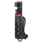 Hármas elosztó + 2 USB 1,5 méter 1,5 mm² vezetékkel fekete Emos