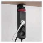 Hármas elosztó + 2 USB 1,5 méter 1,5 mm² vezetékkel fekete Emos