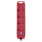 Négyes elosztó 5 méter 1,5 mm² vezetékkel piros Emos