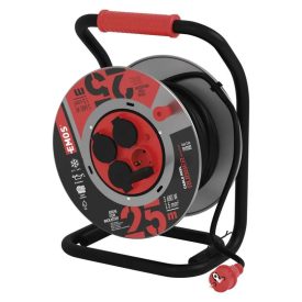   Kábeldob 4 aljzat 25 méter 1,5 mm² vezetékkel fekete Emos