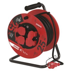   Kábeldob 4 aljzat 25 méter 2,5 mm² vezetékkel fekete Emos