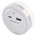 LED éjjeli fény + 2x USB Emos