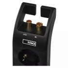 Négyes elosztó 2 méter 1,5 mm² vezetékkel túlfesz. védelemmel fekete Emos