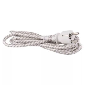Szerelhető vezeték 3x0.75 2.4m fehér fonott Emos