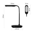 Lily 13,5W LED asztali lámpa fekete Emos