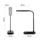 Molly 12W LED asztali lámpa fekete Emos