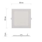 18W 3000K IP40/IP20 szögletes LED panel NEXXO Emos