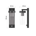 Kerti fali lámpa szürkületérzékelővel IP44 Emos