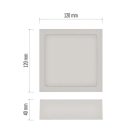 7,6W CCT IP40/IP20 szögletes falon kívüli LED panel NEXXO Emos