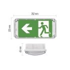 LED vészvilágító lámpatest NESSI 3W 3 óra IP66 Emos