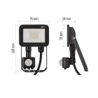 10W 4000K IP65 LED reflektor mozgásérzékelővel INOVO Emos