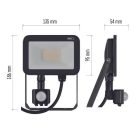 20W 4000K IP65 LED reflektor mozgásérzékelővel INOVO Emos