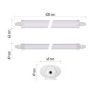 18W 4000K IP65 600mm Dusty LED integrált por és páramentes lámpatest Emos