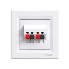   Asfora sztereó hangszóró-csatlakozóaljzat 4 db kivezetéssel Schneider 