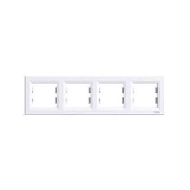 Asfora négyes keret vízszintes fehér Schneider 