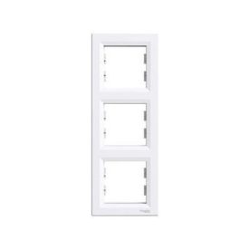 Asfora hármas keret függőleges fehér Schneider 