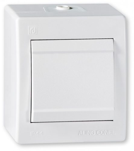 Falra szerelhető keresztkapcsoló IP44, fehér Avide