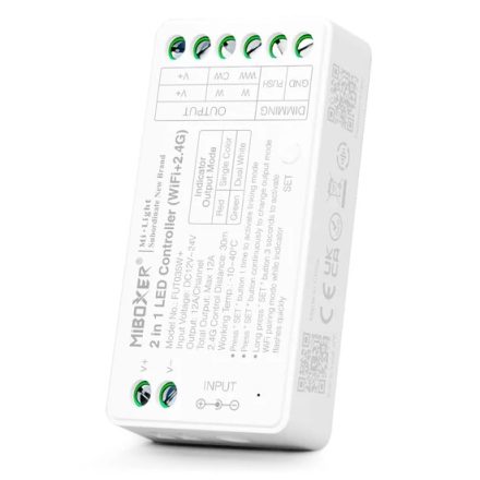 Rádiófrekvenciás dimmer egyszínű/CCT LED szalaghoz WI-FI funkcióval/TUYA kompatibilitással 