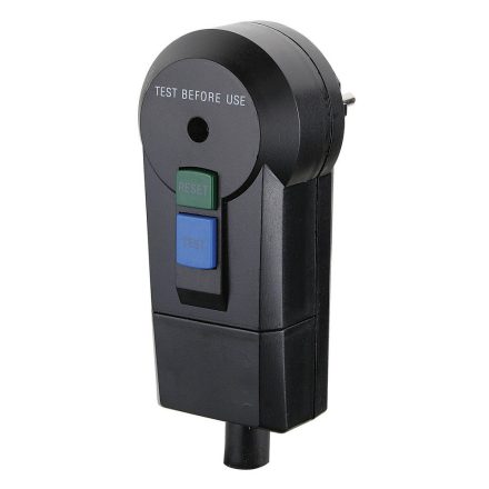 Fi relé csatlakozódugó formában teszt gombbal 30mA IP44 Gao