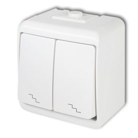 Aquastar dupla váltókapcsoló IP54 fehér Gao