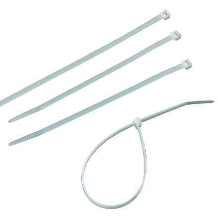 Kábelkötegelő egyszer zárható 300 x 4.5 mm fehér Gao