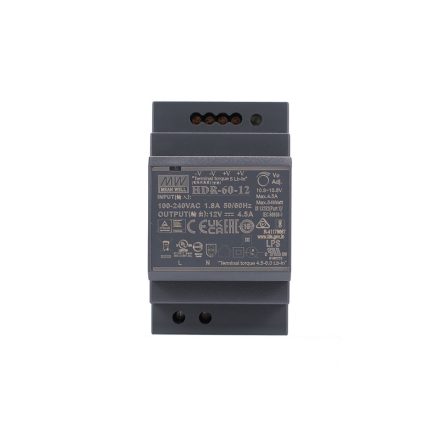 60W 12V DIN sínre pattintható LED tápegység Mean Well