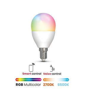 5W RGBW E14 okos LED fényforrás Hunilux