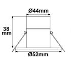 3W 3000K 45° kerek szálcsiszolt alumínium IsoLED