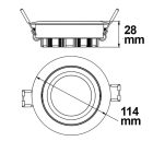 15W 2700K süllyesztett billenthető LED mélysugárzó dimmelhető 72° fehér IsoLED