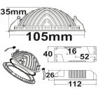 8W 2700K süllyesztett LED mélysugárzó dimmelhető 120° fehér IsoLED