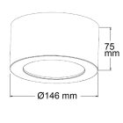 15W 4000K Luna mennyezeti LED lámpa IsoLED