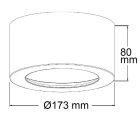 18W 2700K Luna mennyezeti LED lámpa IsoLED