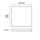 36W 4000K IP40 UGR<19 szögletes LED panel fehér kerettel IsoLED