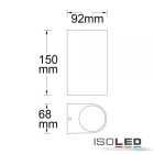 Siara fali lámpa 2XGU10 IsoLED