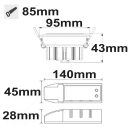 15W 4000K süllyesztett billenthető LED mélysugárzó CRI90 dimmelhető 45° fehér IsoLED