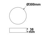 24W 3000K IP42 kerek LED panel dimmelhető IsoLED