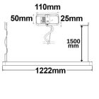 40W 3000 | 4000 | 5700K LED függesztett lámpa IsoLED